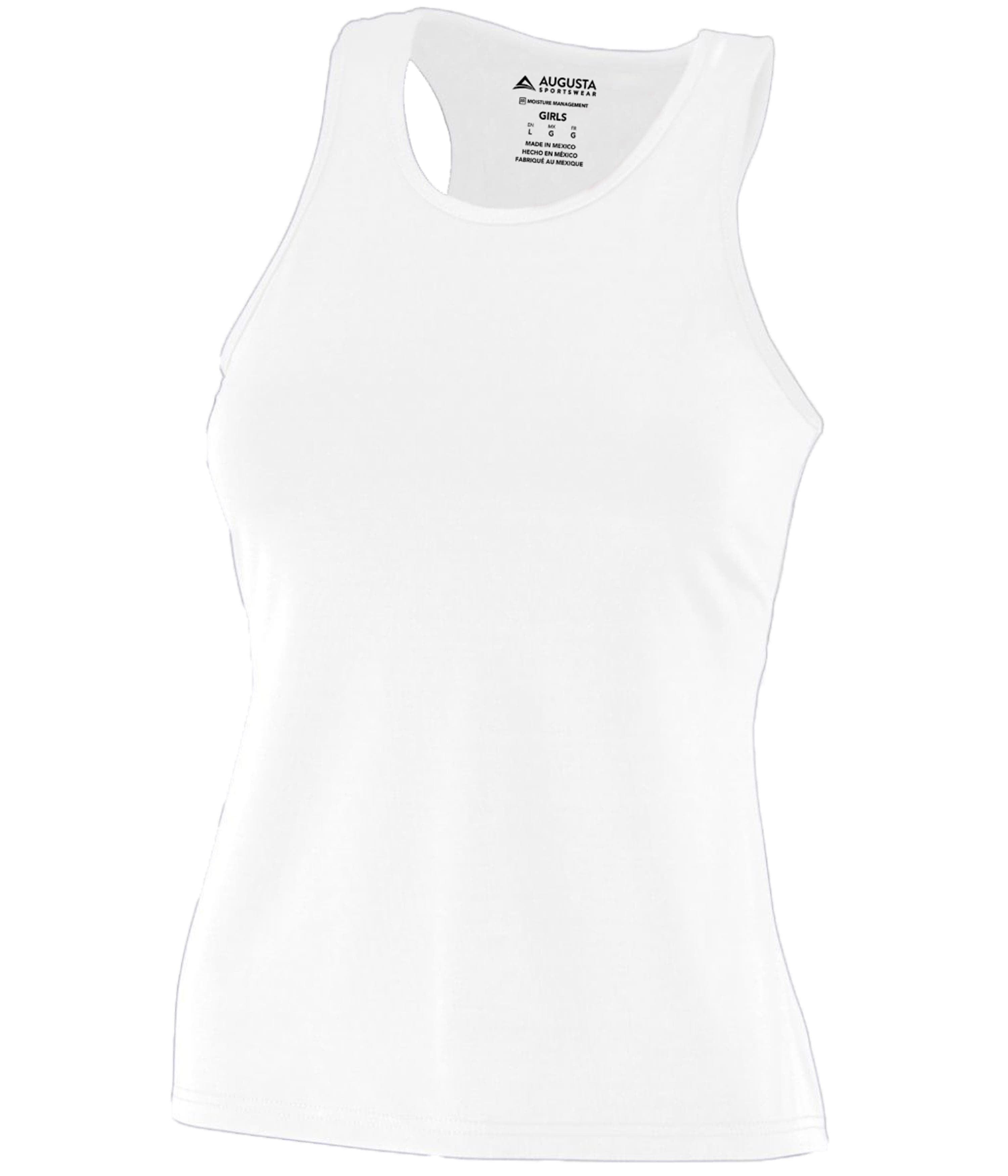 Girls Poly/Spandex Solid Racerback Tank